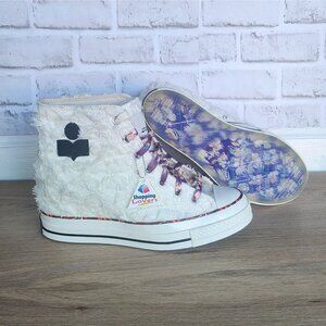 ⭐Converse x Isabel Marant Chuck 70 Internal Wedge Hi Shoes Sz 11 White A10222C⭐